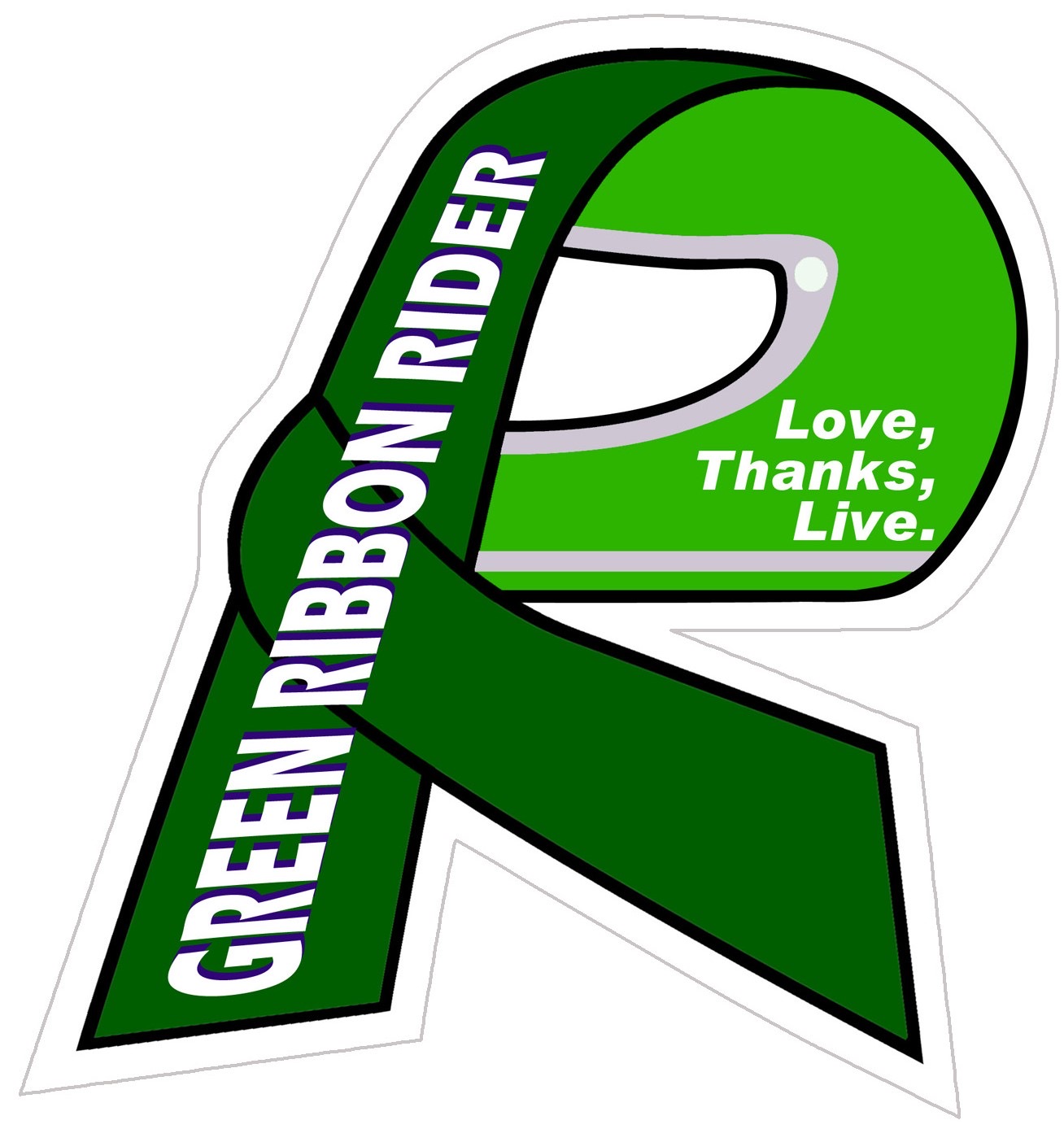 Team Green Ribbon Rider Logo